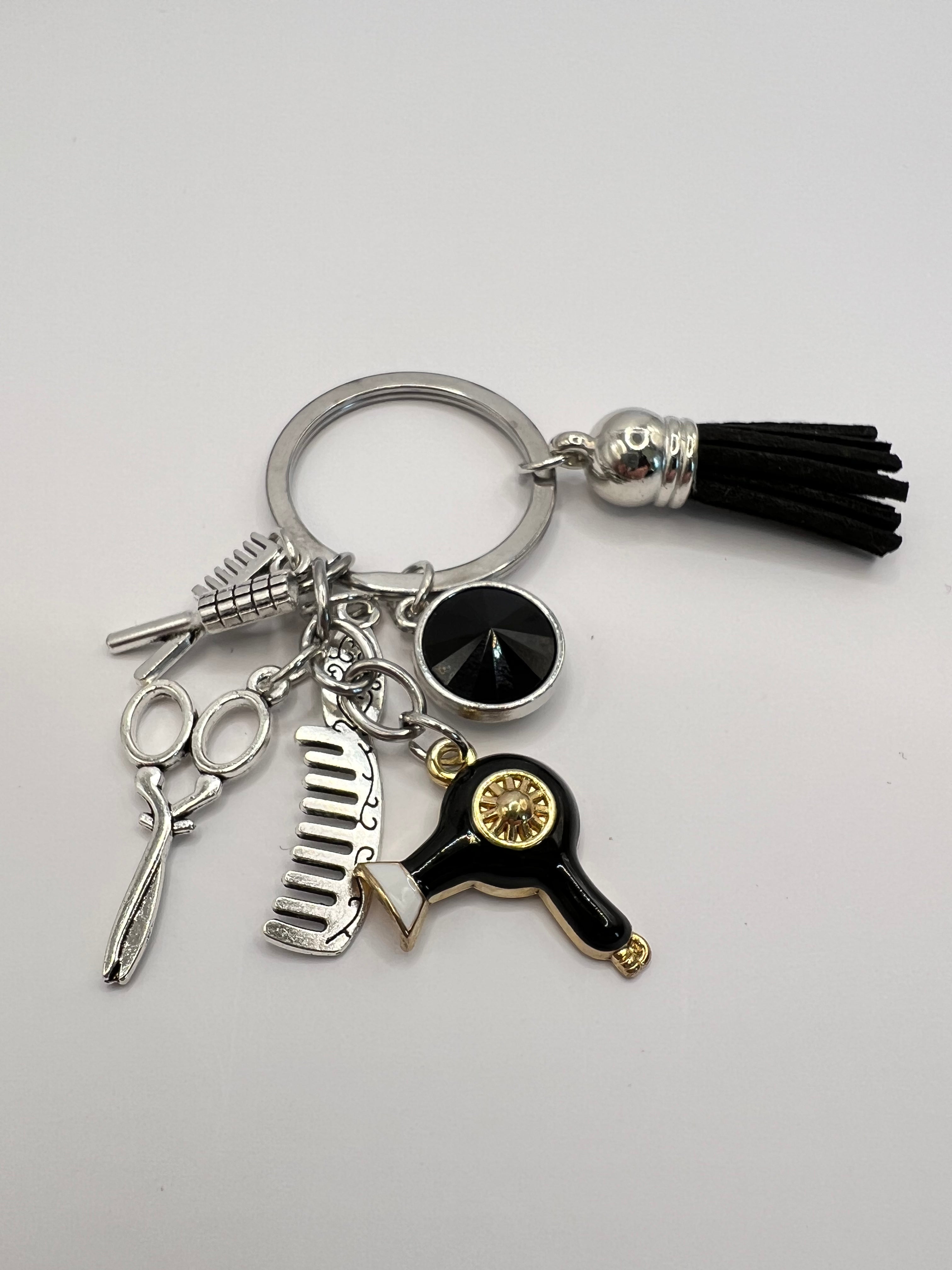 Salon Tools Charm Tassel Hairstylist Keychain